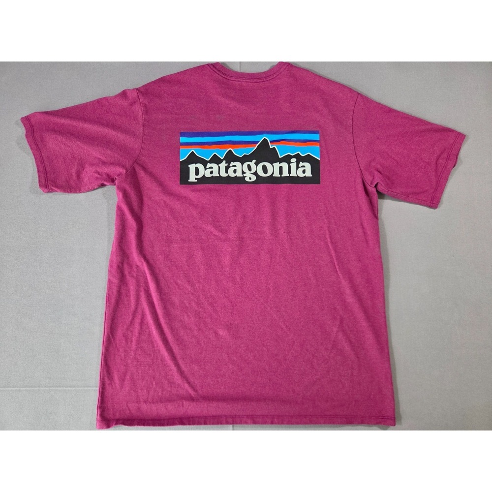 Patagonia Shirt Adult Medium Heather Pink Responsibili Tee Hiking Active Outdoor